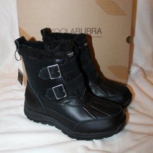 NIB UGG KOOLABURRRA WOMEN'S IMREE BLACK LEATHER SNOW WINTER MOTO BOOTS 6